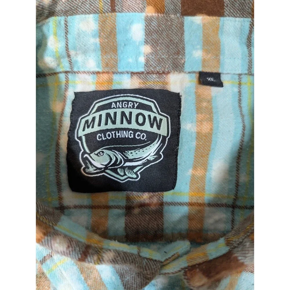 Angry Minnow Gator Girl Florida Flannel- Distressed Lake Tahoe Size XL Unisex - Picture 7 of 8